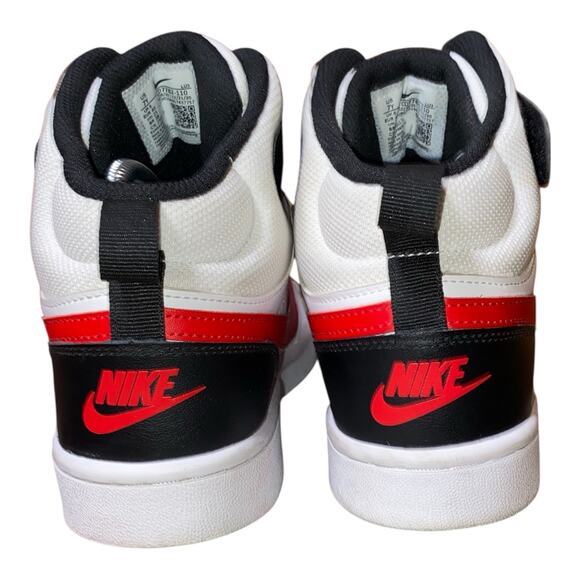 Nike Court Borough Mid 2 Boys Sz 7Y White Black Basketball Shoes Sneakers Unisex - Picture 5 of 8